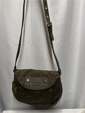 Marc Jacobs Olive Green Nylon Crossbody Shoulder Bag